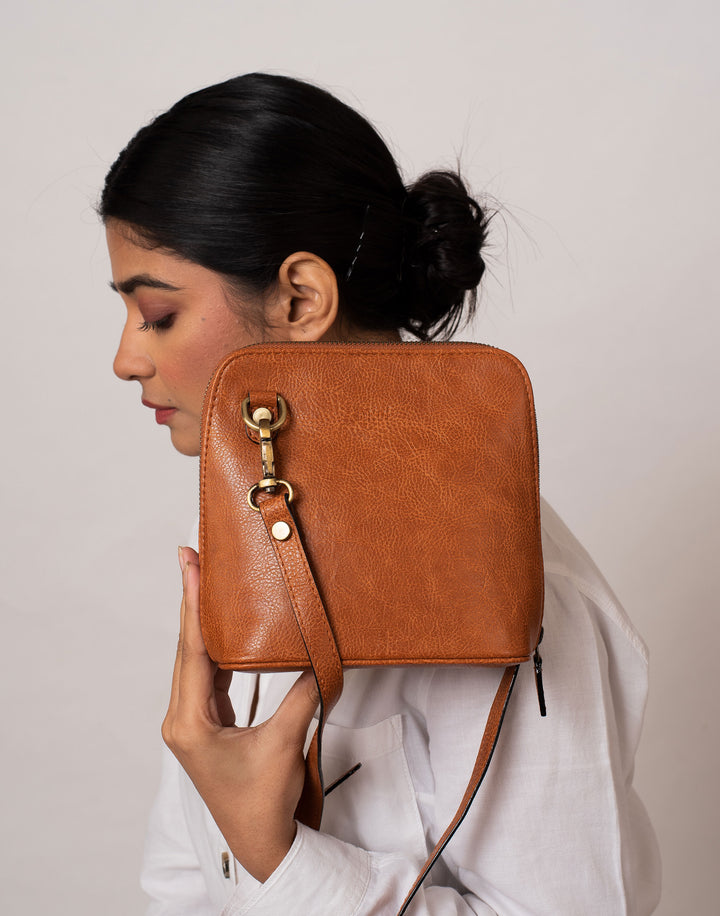 Venice Sling Bag-Tan