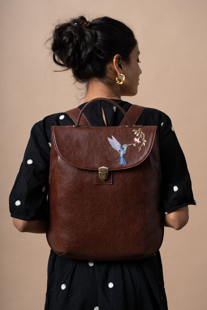Humming Bird Brown Backpack