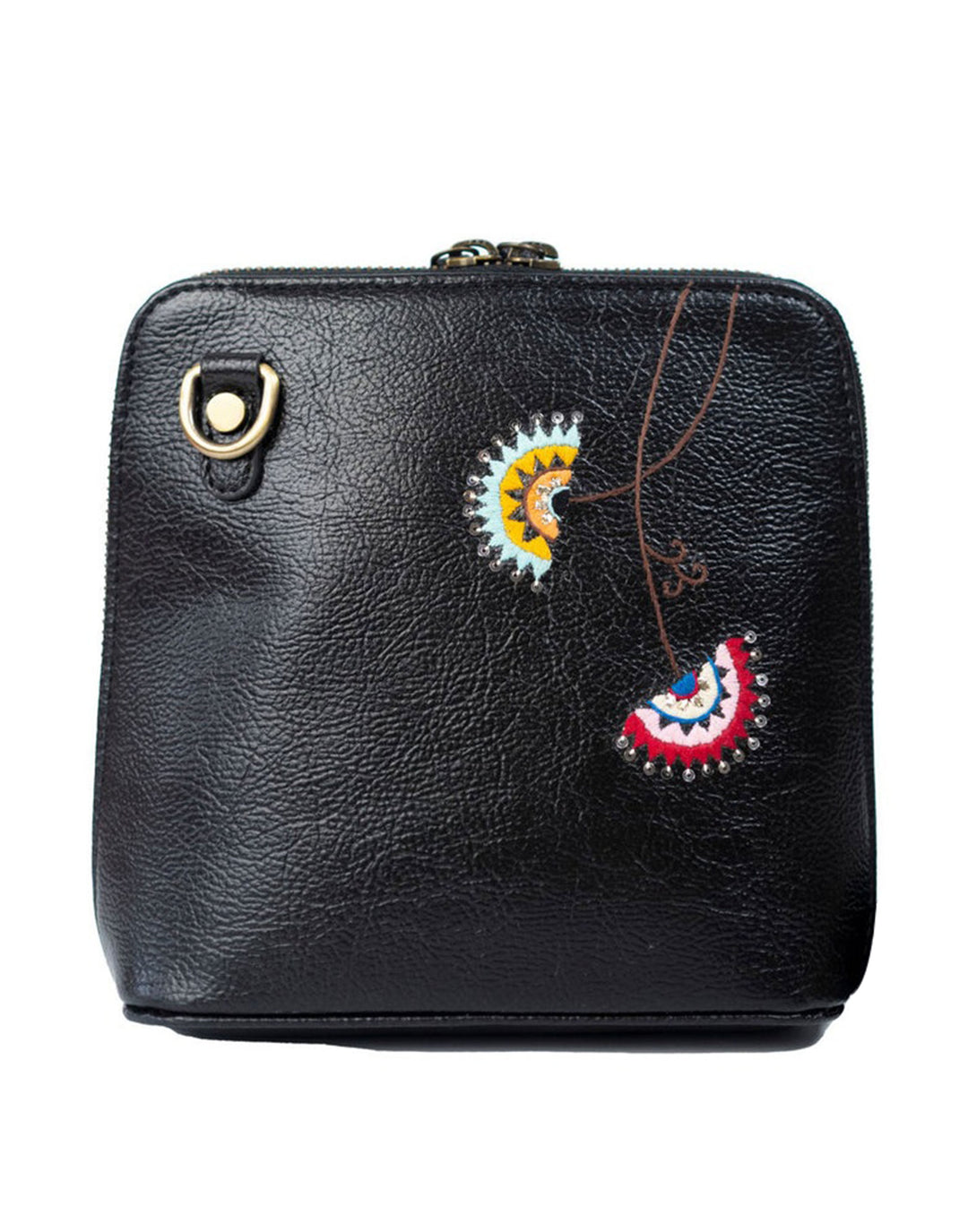 Hand Embroidered Coral Chimes Venice Sling Bag