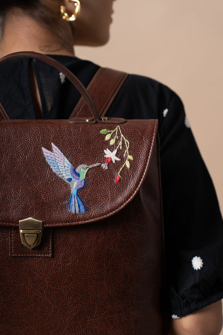 Humming Bird Brown Backpack
