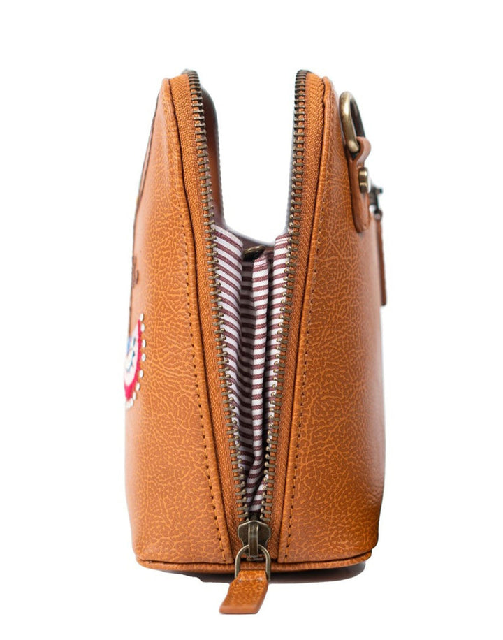 Hand Embroidered Coral Chimes Venice Sling Bag