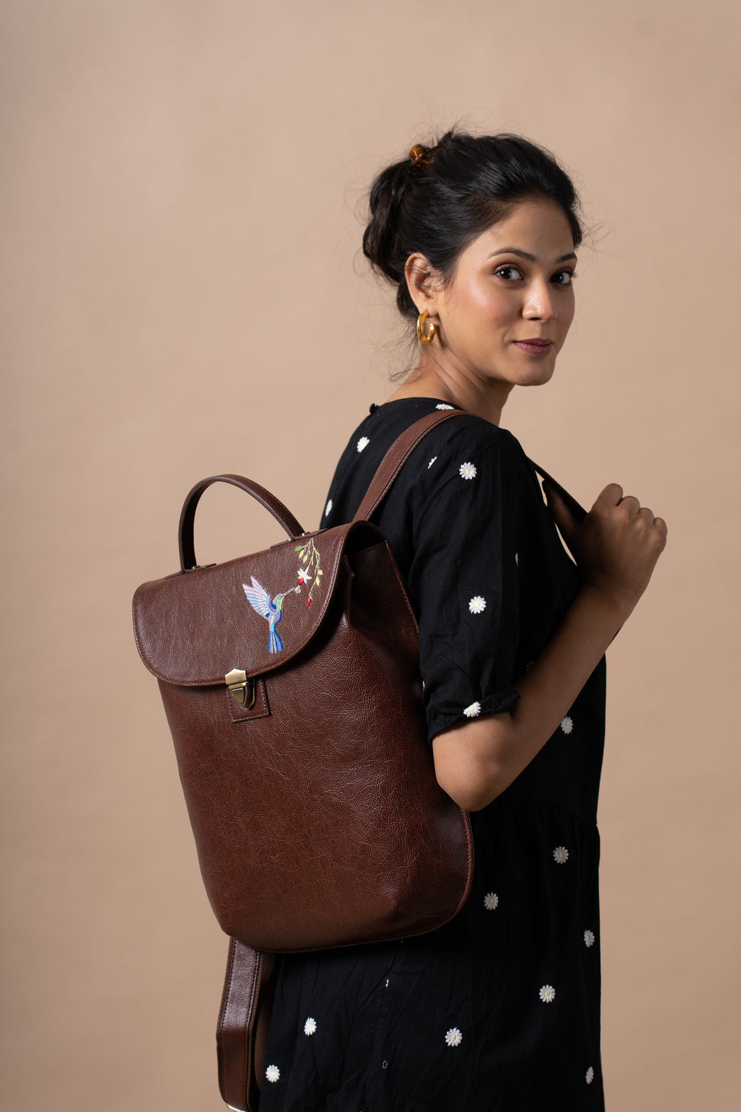 Humming Bird Brown Backpack