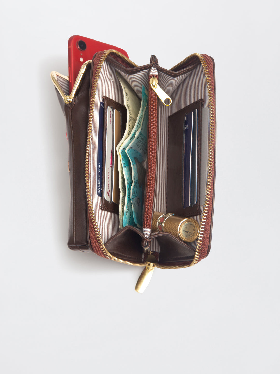 Hand Embroidered Chirpy Bloom Mobile cum Wallet Sling