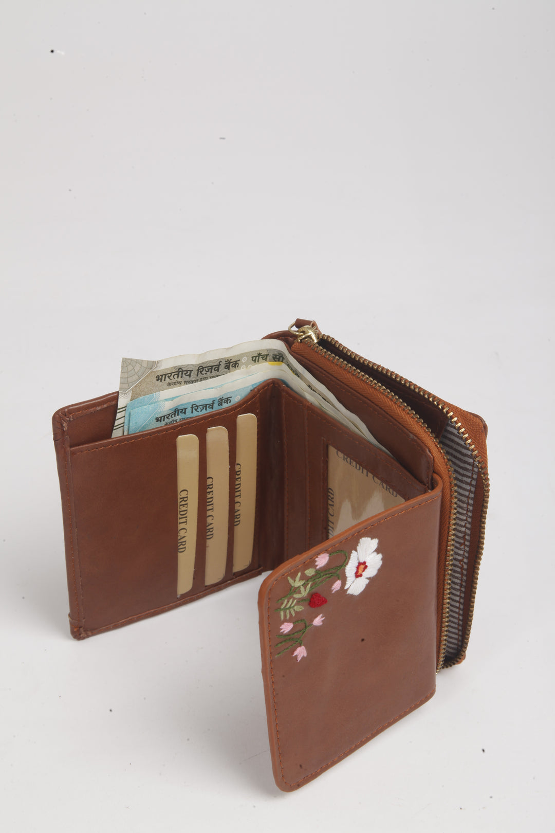 Tan Peekaboo Wallet
