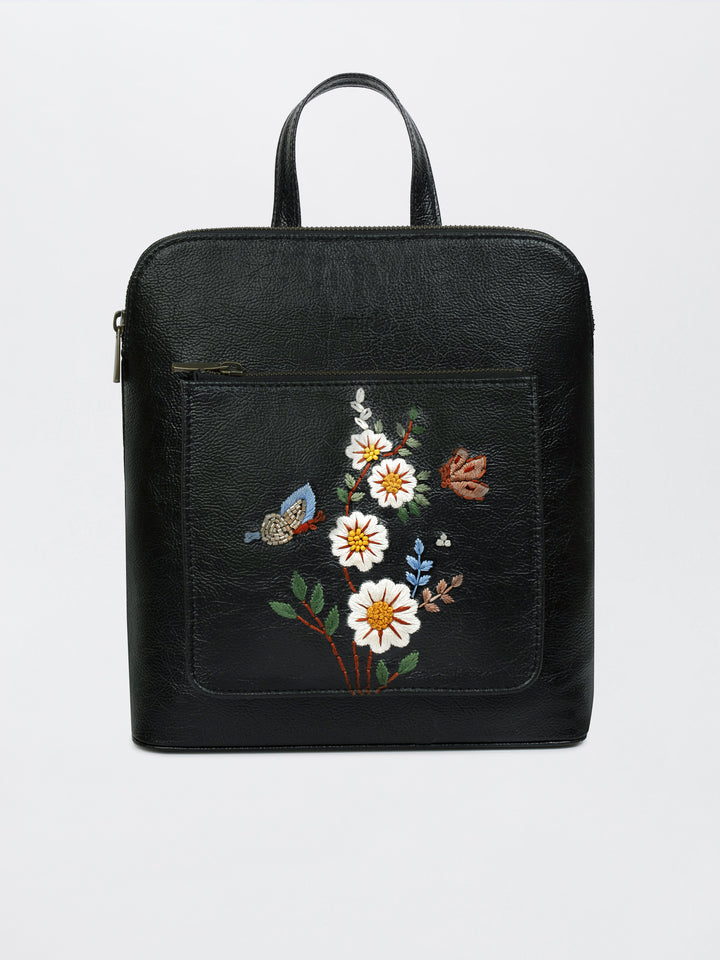 White Daisy Convertible Backpack cum Sling
