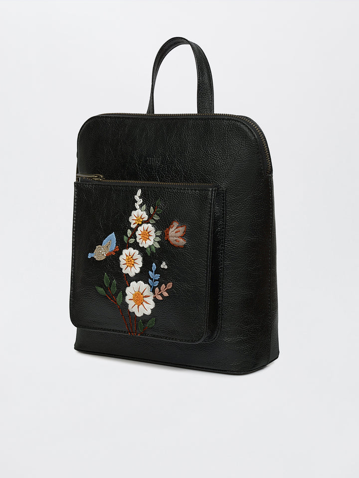 White Daisy Convertible Backpack cum Sling