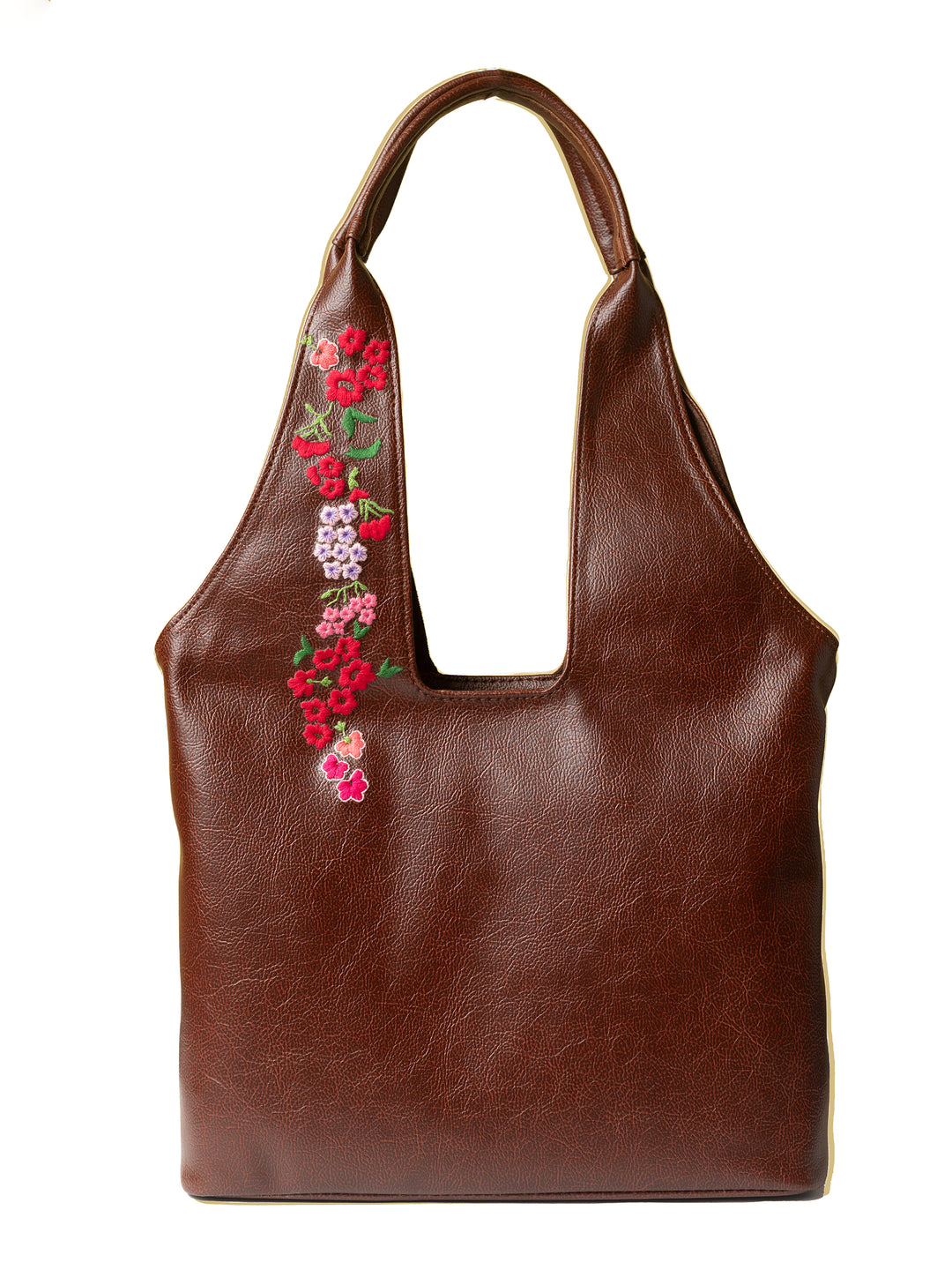 Hand Embroidered Wildflowers Tote