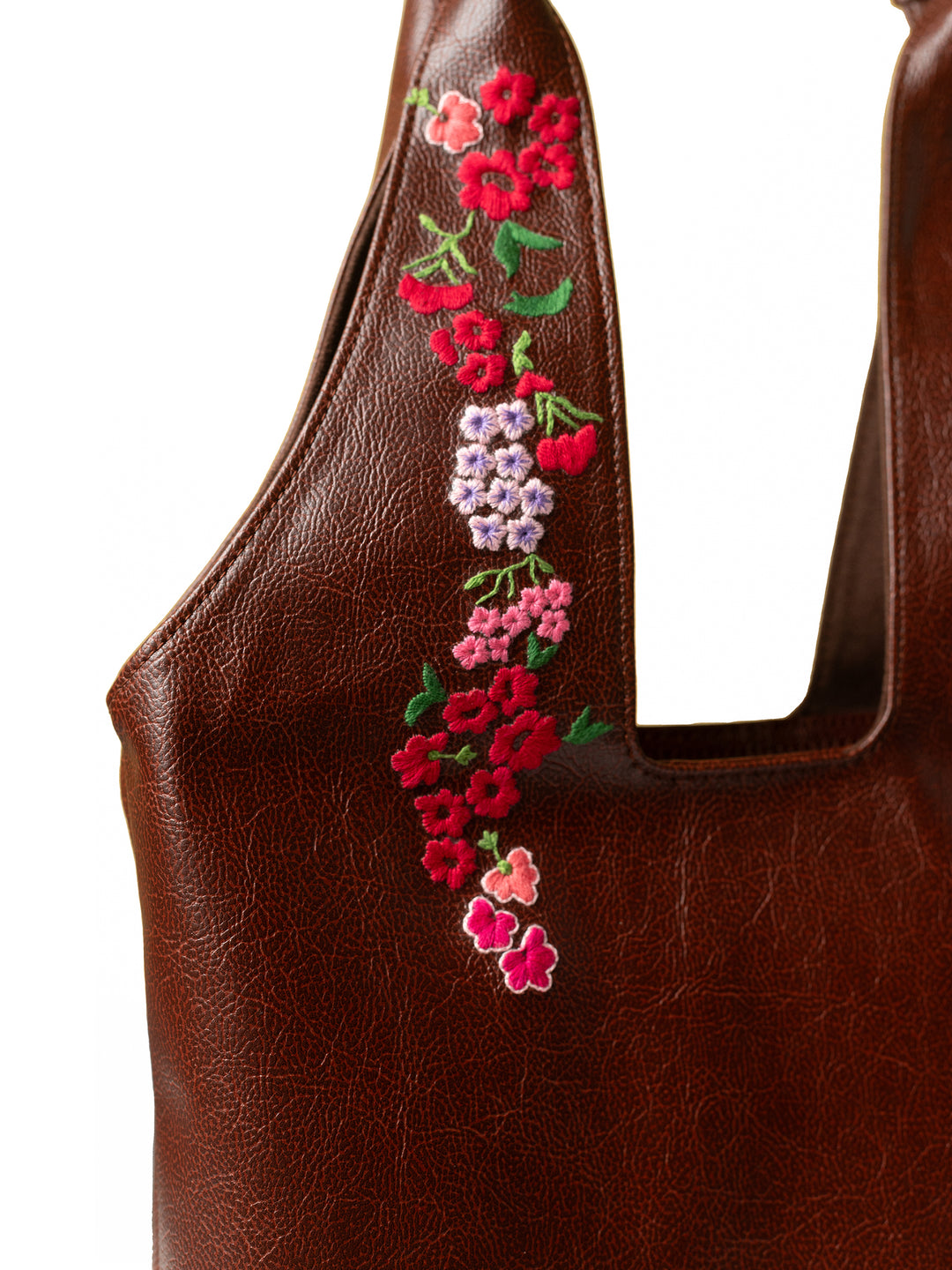 Hand Embroidered Wildflowers Tote