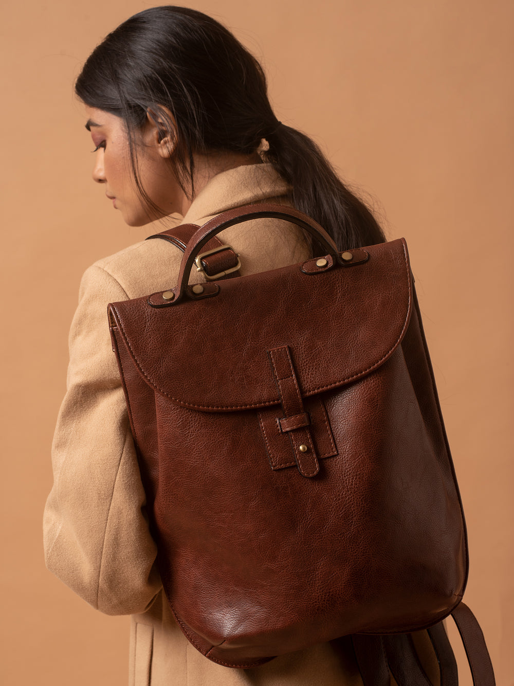 Mocha Brown Backpack - Miri