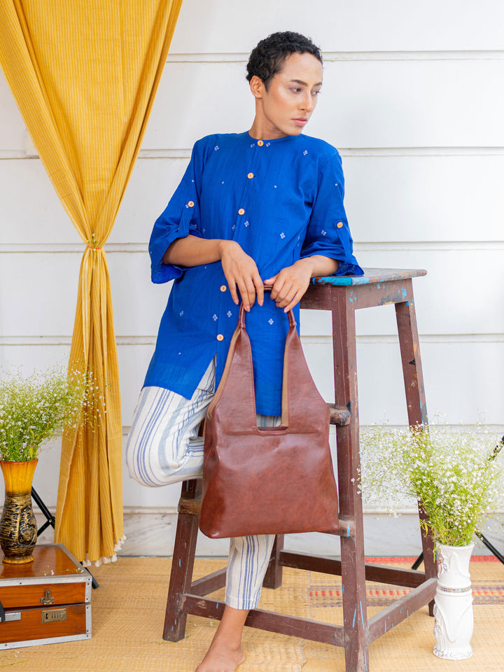 Vintage Brown Tote Bag - Miri