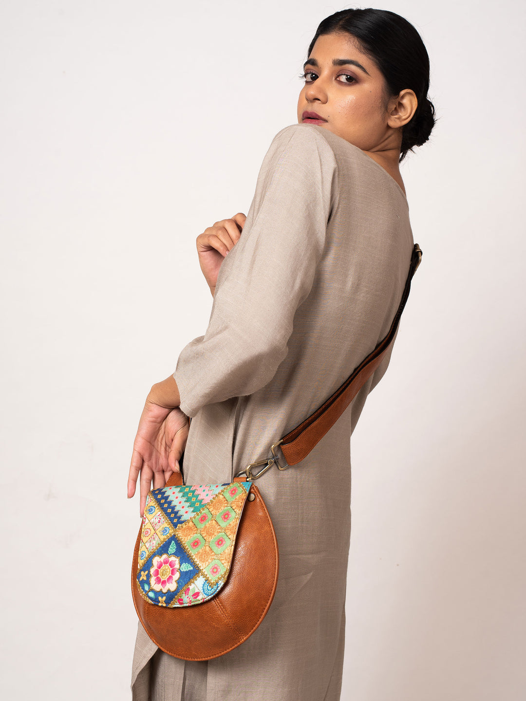 Patchwork Bianca Sling Bag - Miri