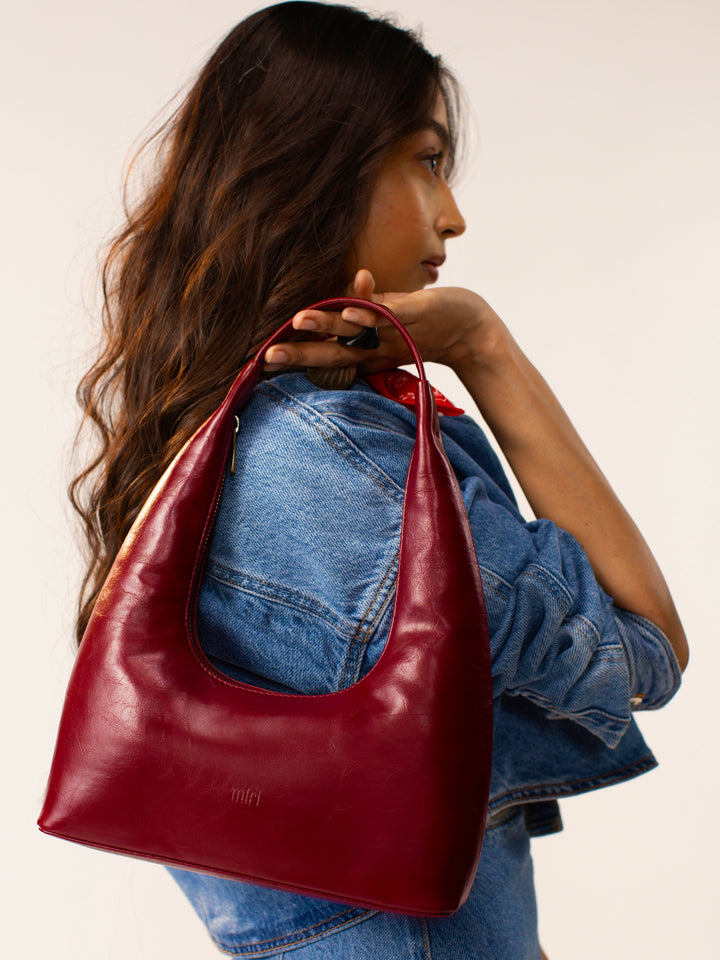 Kafal Berry Hand Embroidered Shoulder Bag