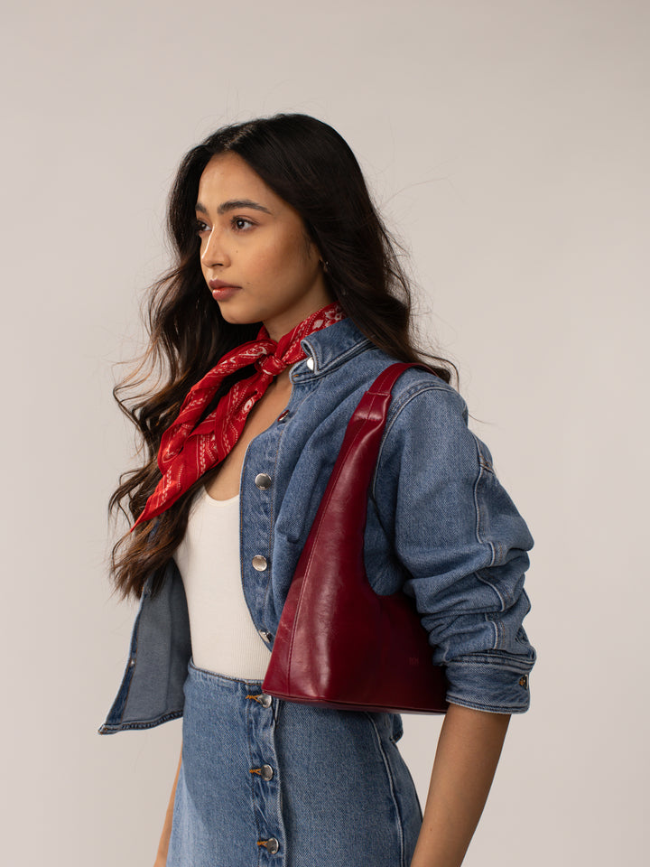 Kafal Berry Hand Embroidered Shoulder Bag