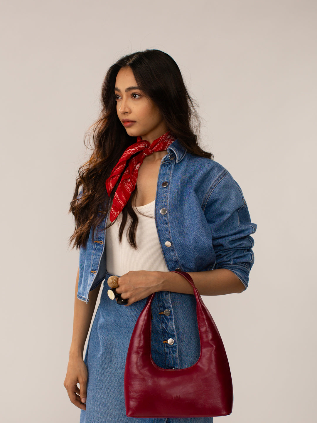 Kafal Berry Hand Embroidered Shoulder Bag