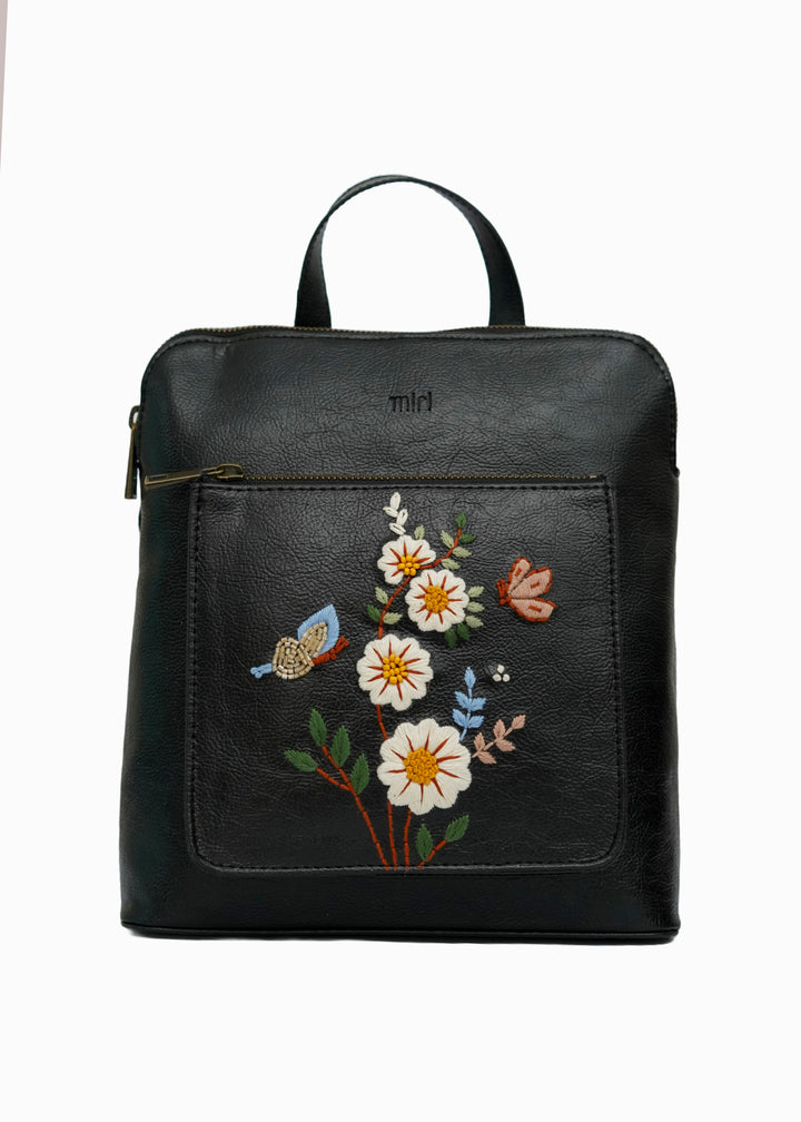 White Daisy Convertible Backpack cum Sling