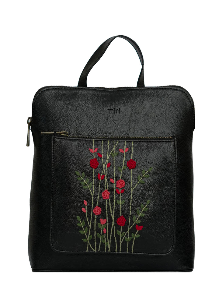 Red Rosebud Convertible Backpack cum Sling