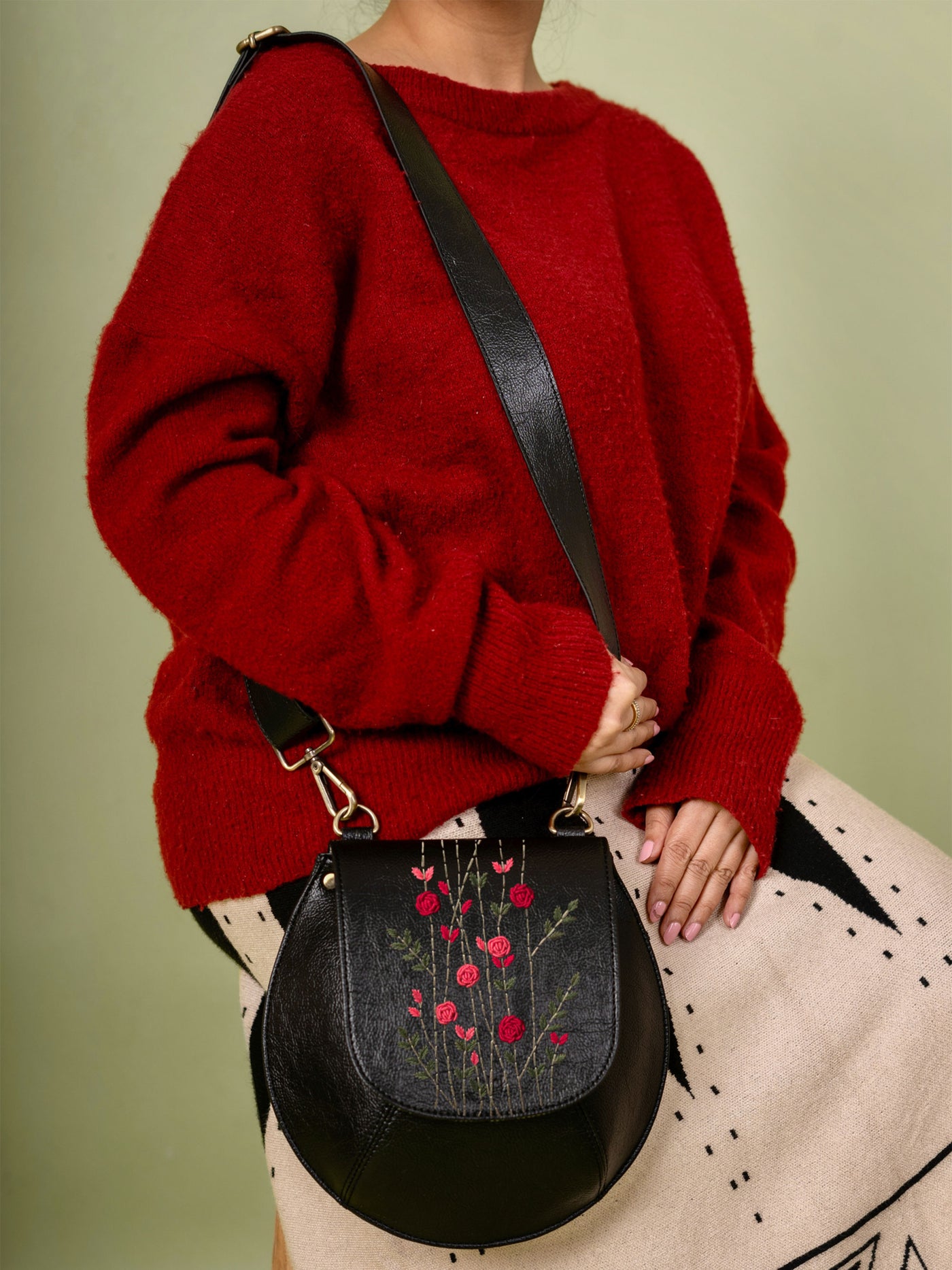 Red Rosebud Bianca Sling Bag