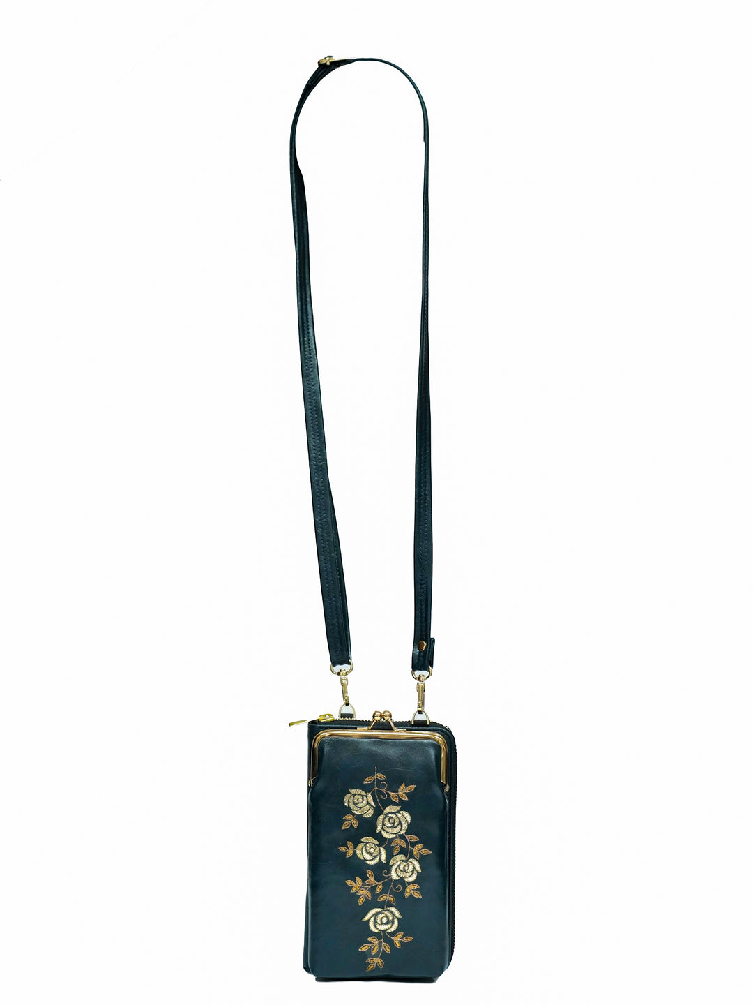 Zarin Gul Hand Embroidered Mobile Sling - Blue
