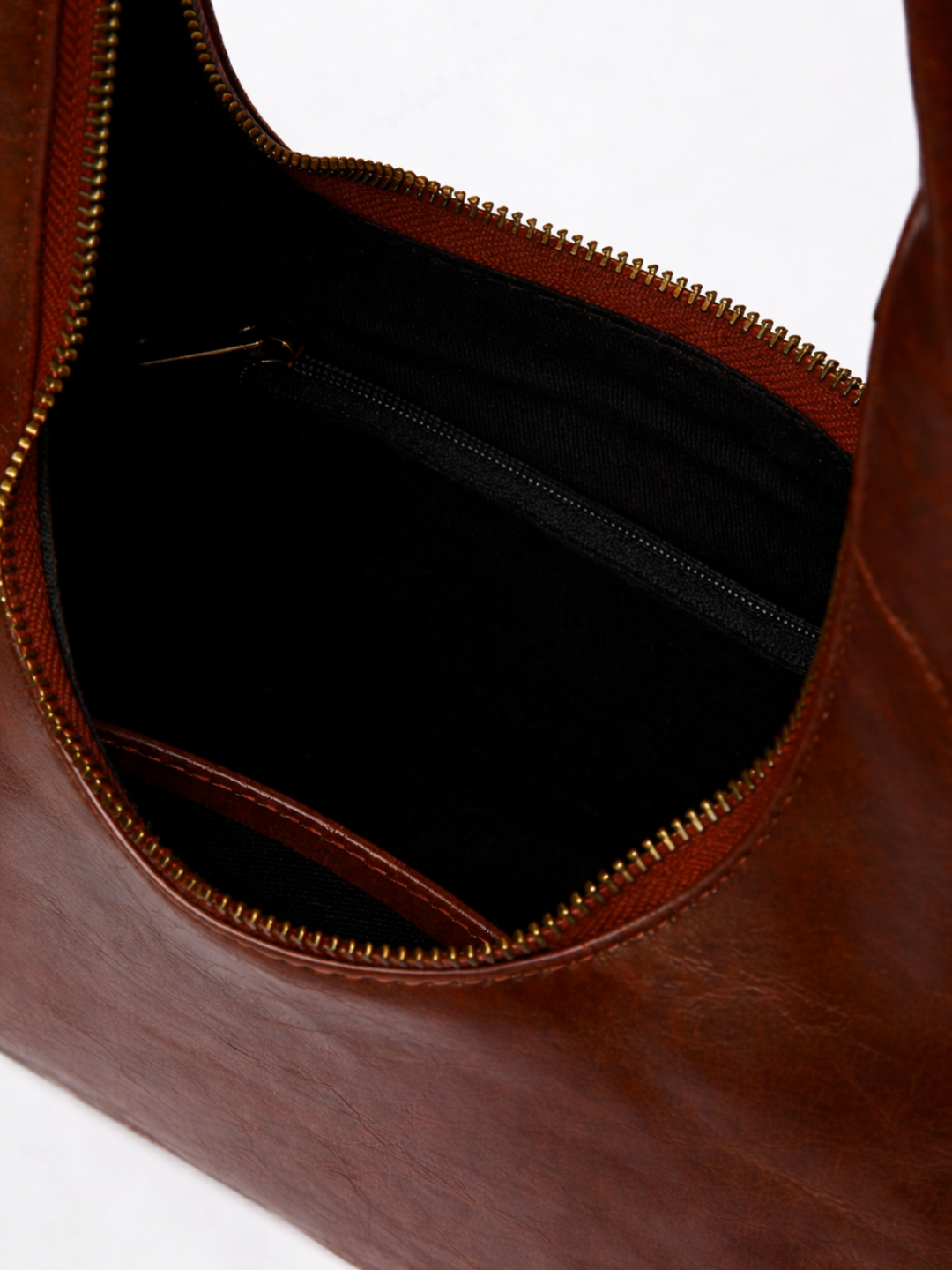 Cherry Blossoms Hand Embroidered Shoulder Bag - Brown