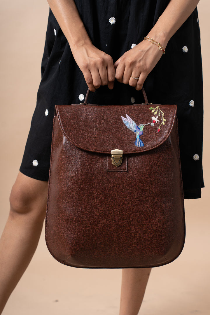 Humming Bird Brown Backpack