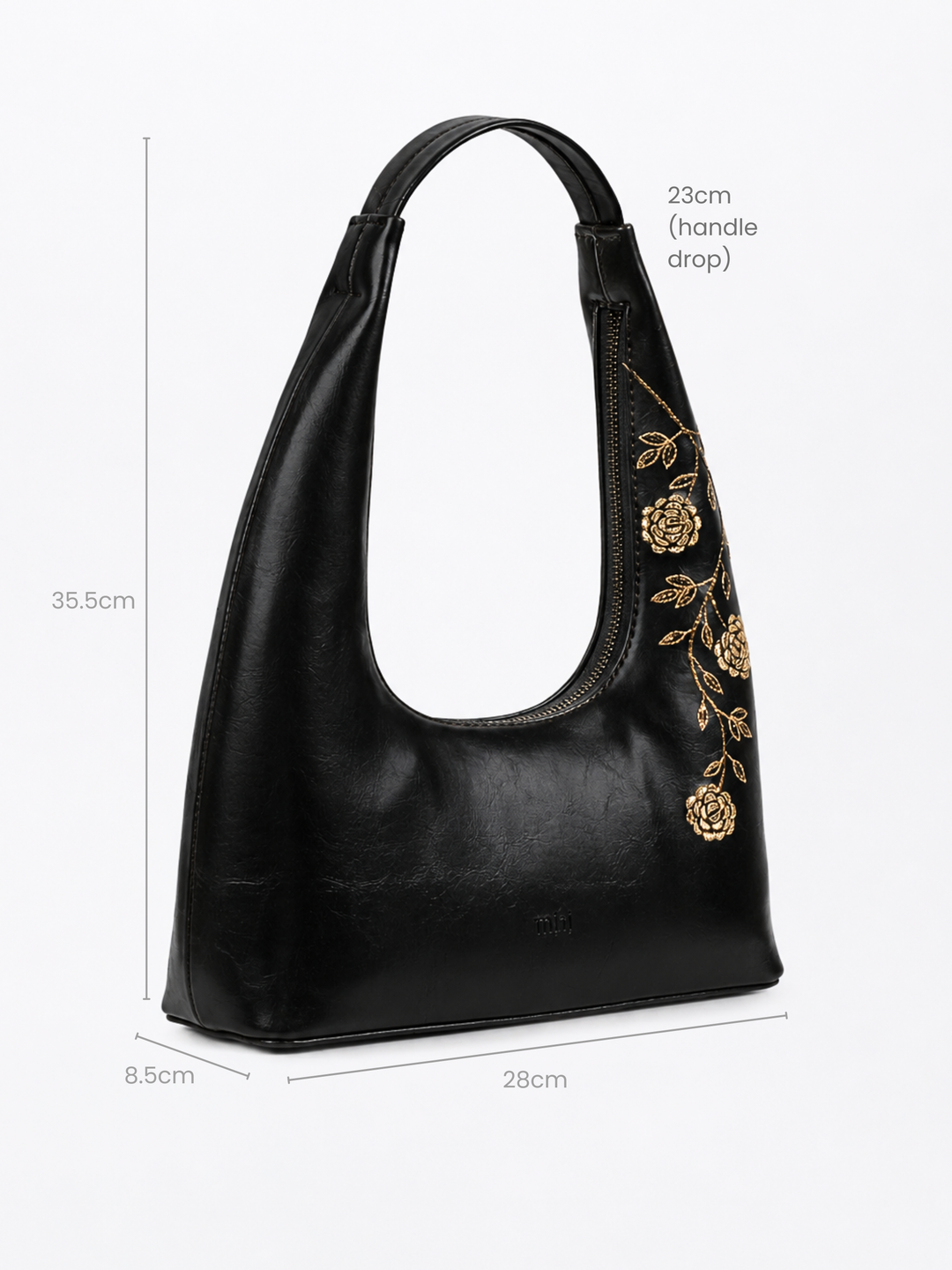 Gulzar Hand Embroidered Shoulder Bag - Midnight Blue