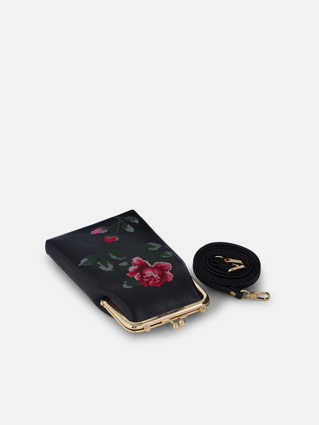 Udhagai Queen Cross Stitched Mobile Slings - Black