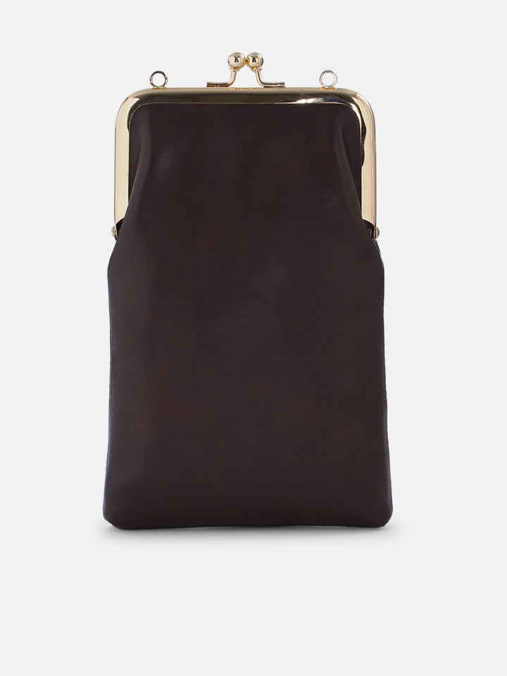 Udhagai Queen Cross Stitched Mobile Sling - Brown