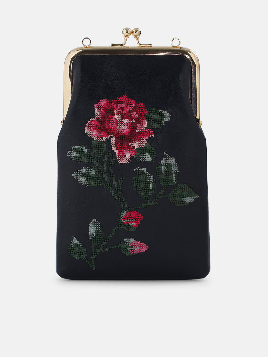 Udhagai Queen Cross Stitched Mobile Slings - Black