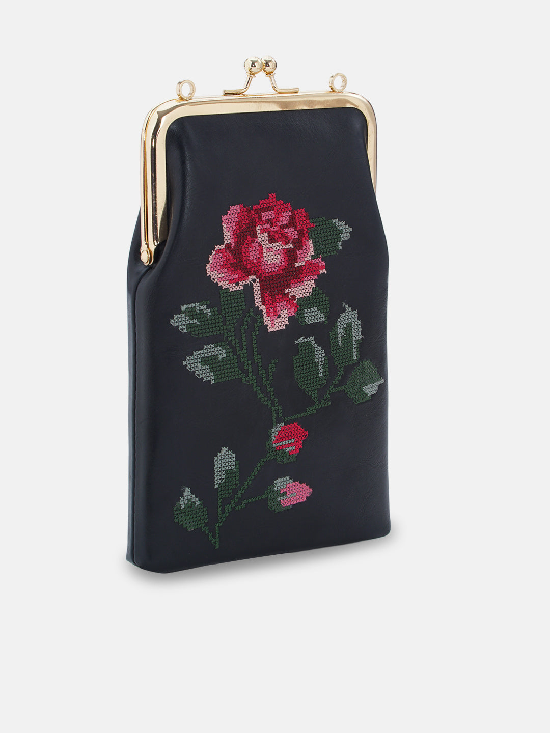 Udhagai Queen Cross Stitched Mobile Slings - Black
