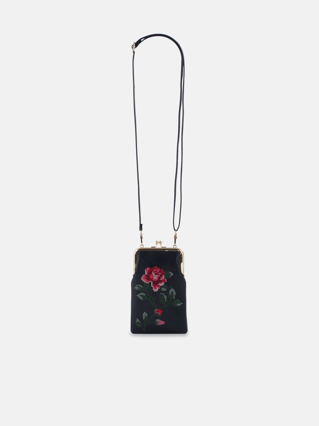Udhagai Queen Cross Stitched Mobile Slings - Black