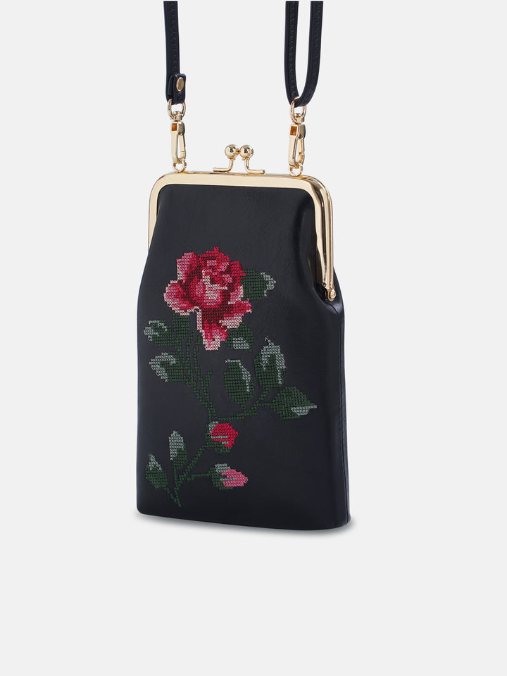 Udhagai Queen Cross Stitched Mobile Slings - Black