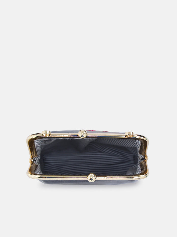 Nilgiri Dawn Cross Stitched Mobile Sling - Black