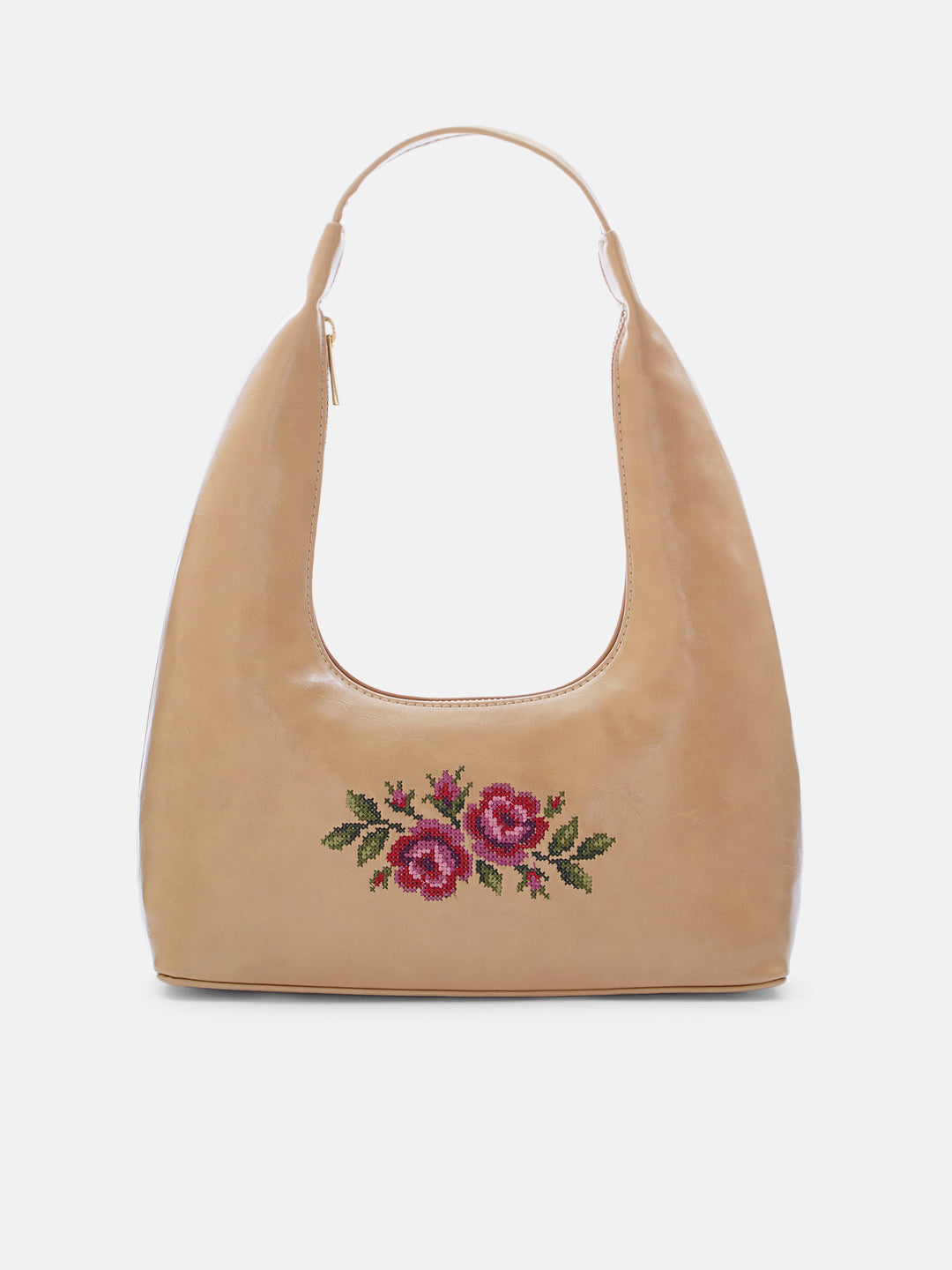 Coonoor Dream Cross Stitched Shoulder Bag - Varkey Beige