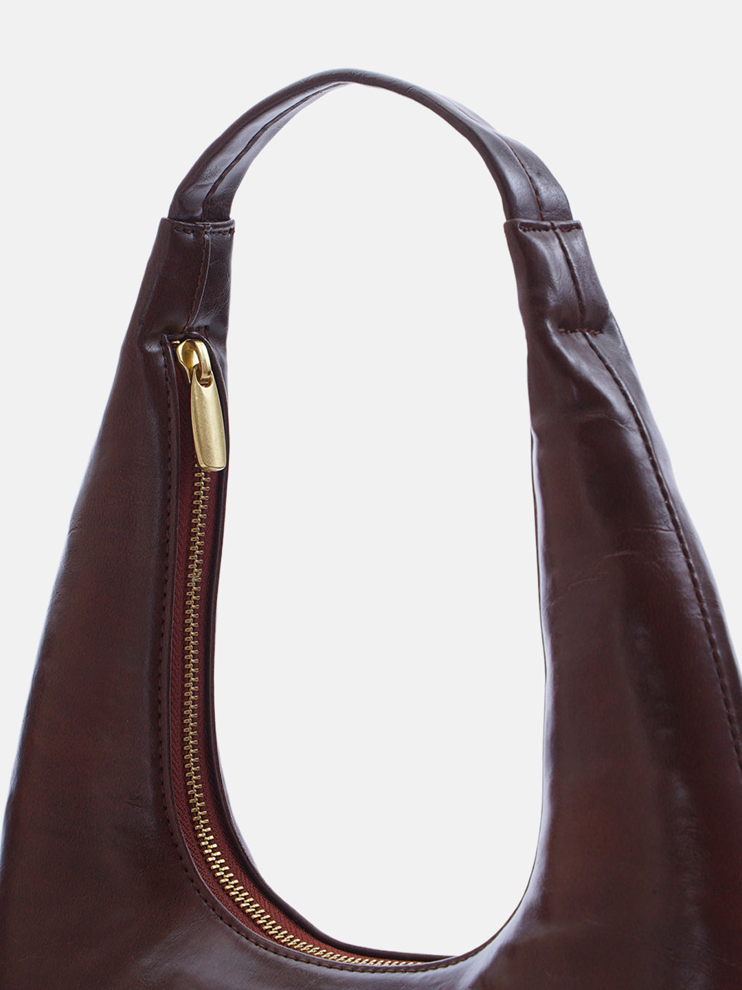 Coonoor Dream Cross Stitched Shoulder Bag  - Brown