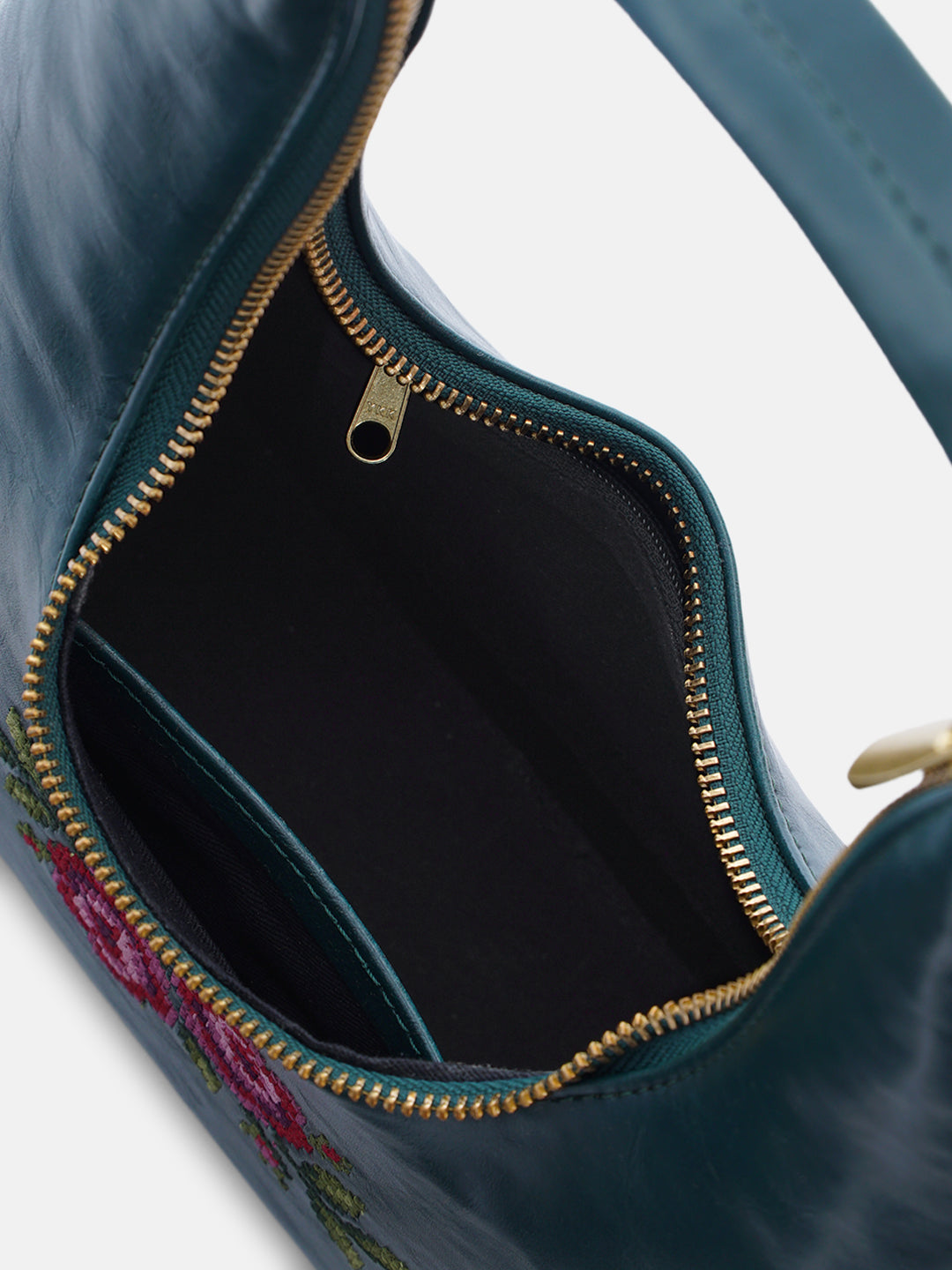 Coonoor Dream Cross Stitched Shoulder Bag  - Green