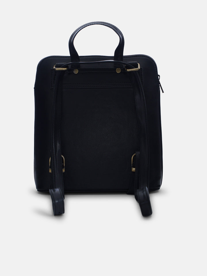 Mountain Bride Cross Stitched Backpack - Black