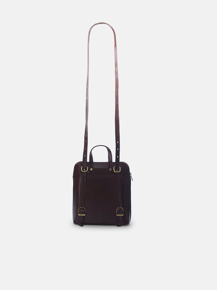 Mountain Bride Cross Stitched Backpack - Brown