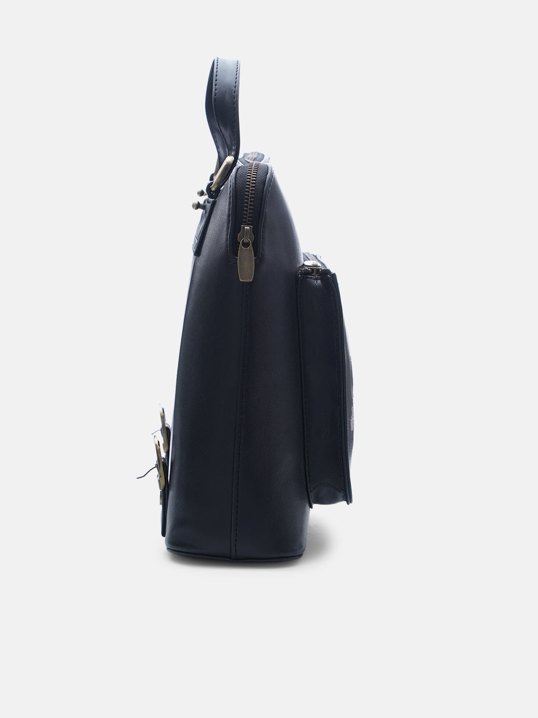 Mountain Bride Cross Stitched Backpack - Black