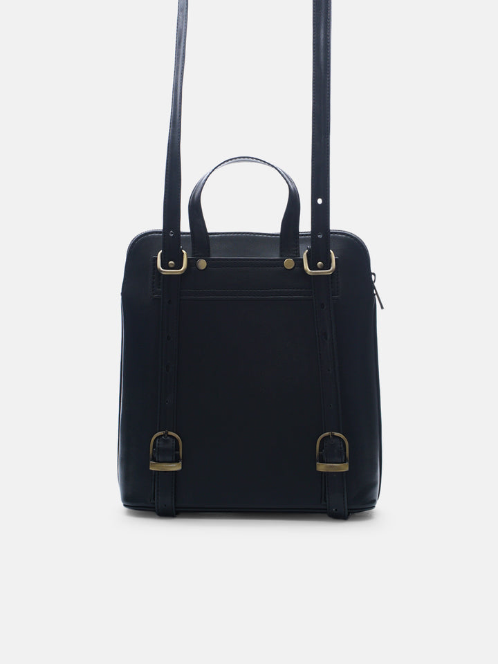 Mountain Bride Cross Stitched Backpack - Black