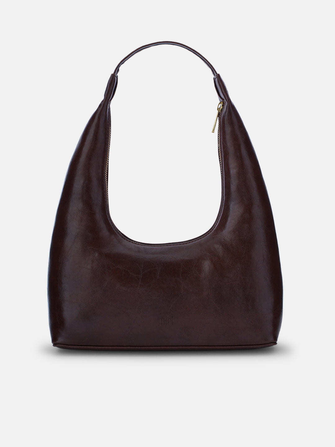 Mountain Bride Cross Stitched Shoulder Bag - Brown