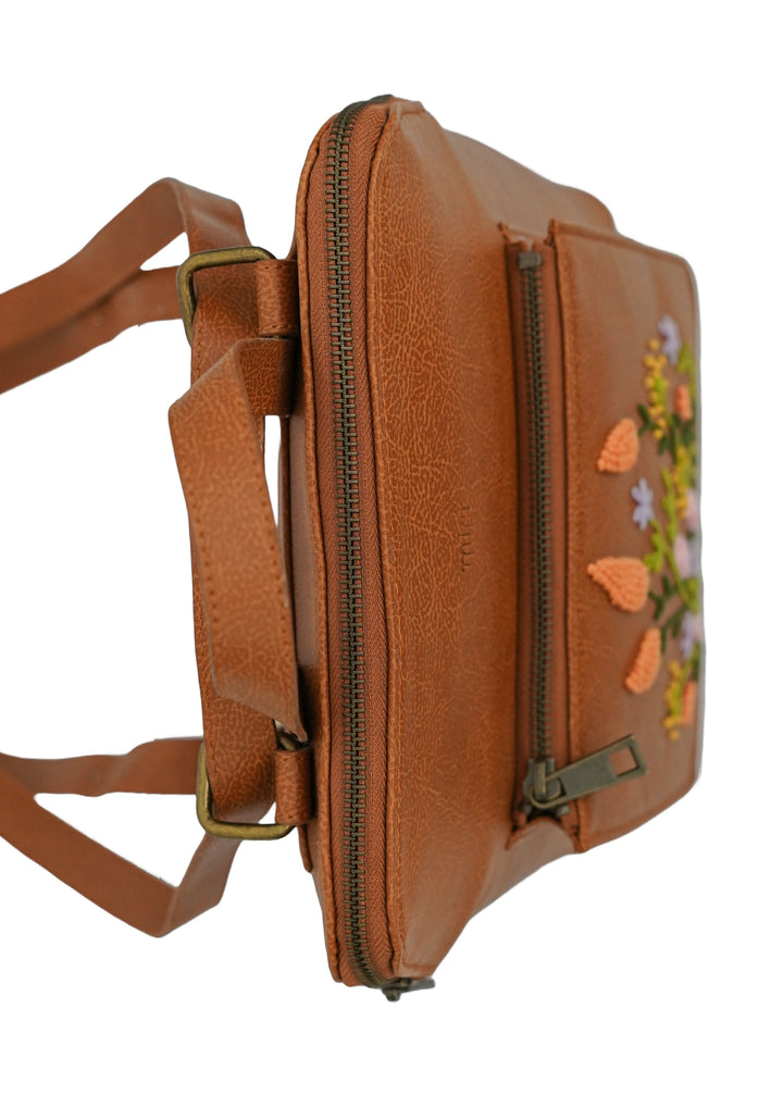 Peach Cornfield Convertible Backpack cum Sling