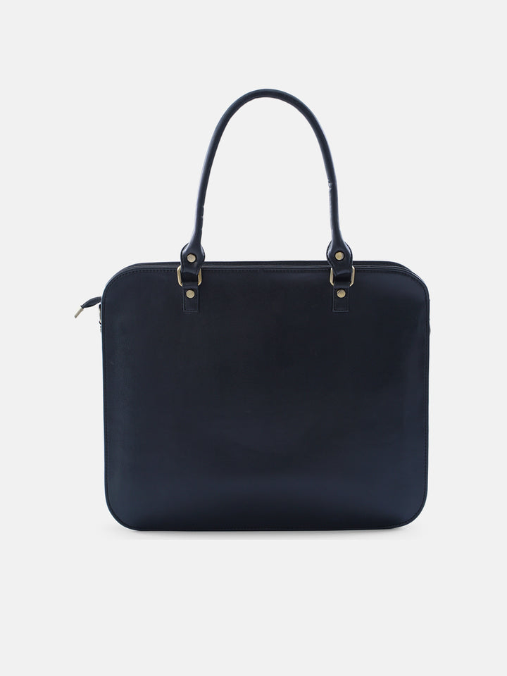 Mountain Bride Cross Stitched Laptop Bag - Black