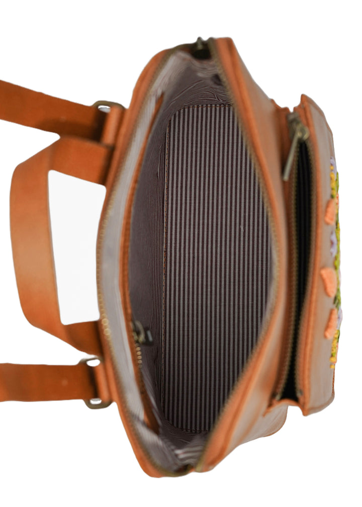 Peach Cornfield Convertible Backpack cum Sling