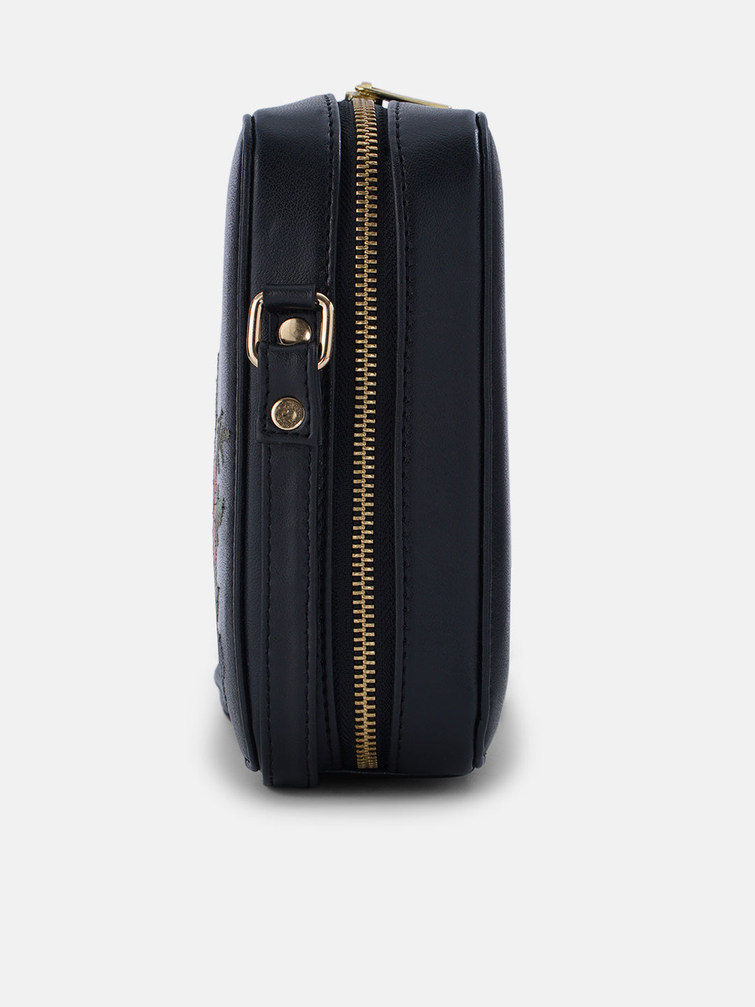 Mountain Bride Cross Stitched Square Sling - Black