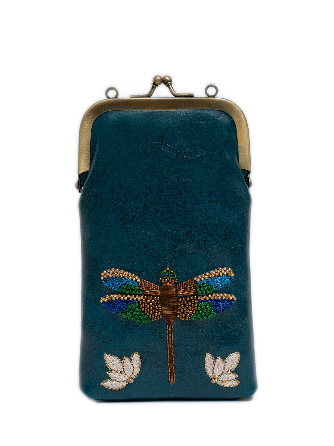 Hand Embroidered Dragonfly Mobile Sling