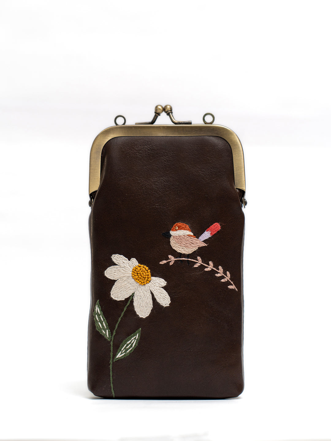 Hand Embroidered Chirpy Bloom Mobile Sling