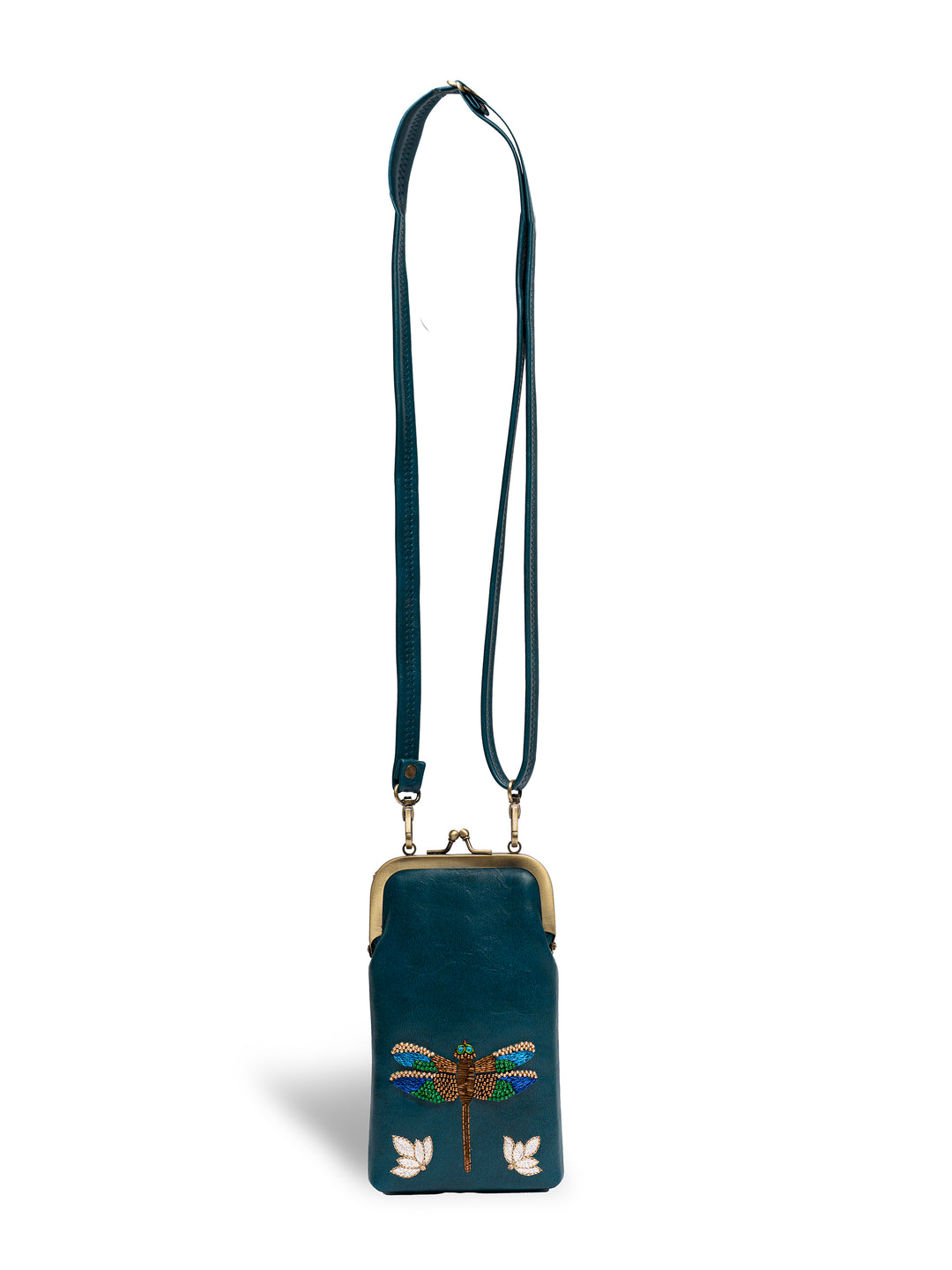 Hand Embroidered Dragonfly Mobile Sling