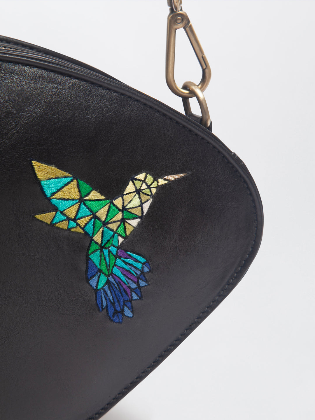 Hand Embroidered Origami Bird Pebble