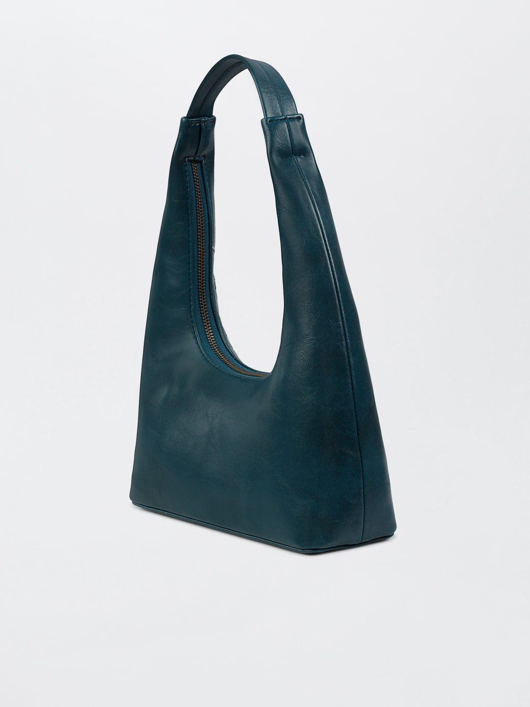 Misty Petals Hand Embroidered Shoulder Bag - Teal