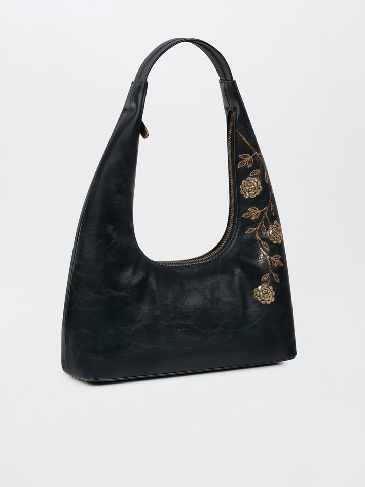 Gulzar Hand Embroidered Tote Bag - Midnight Blue